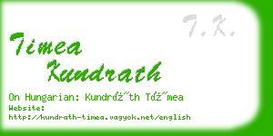 timea kundrath business card